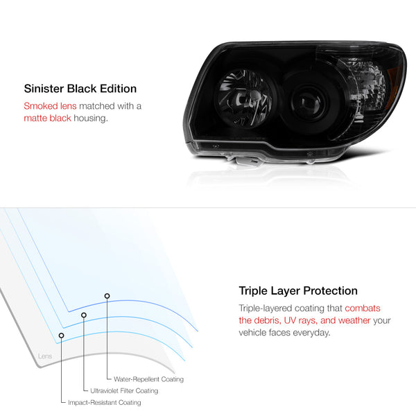 2006-2009 Toyota 4Runner Sinister Black Headlight
