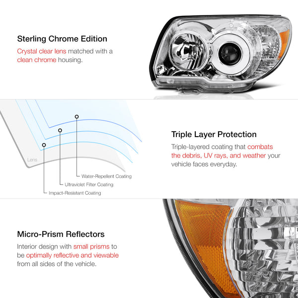 2006-2009 Toyota 4Runner Chrome Headlight