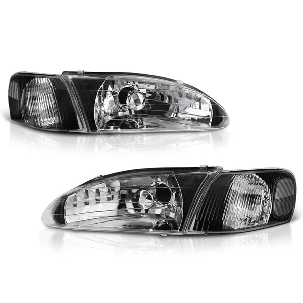 1998-2000 Toyota Corolla Black Headlight