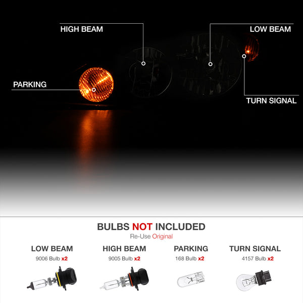 2005-2006 Toyota Camry Black Headlight