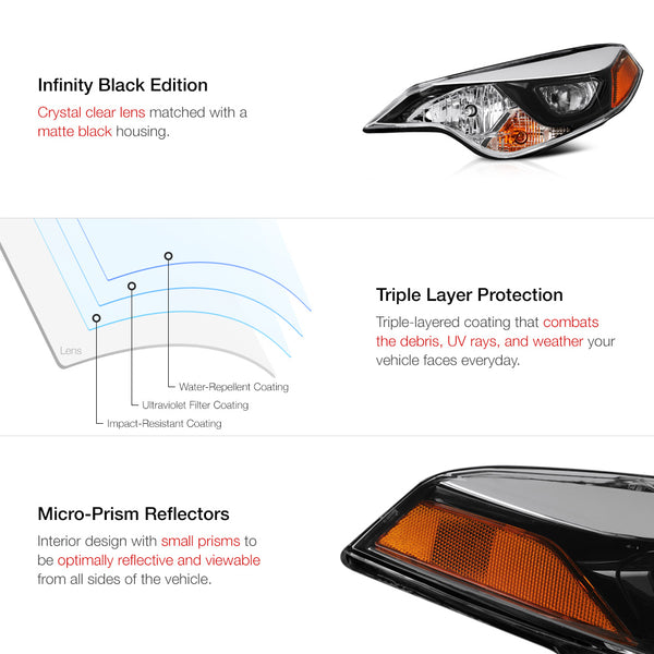 2014-2016 Toyota Corolla Factory Style Headlight