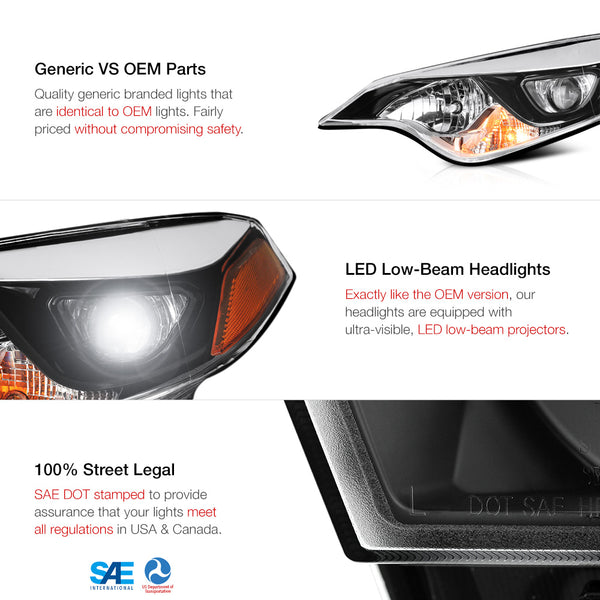 2014-2016 Toyota Corolla Factory Style Headlight