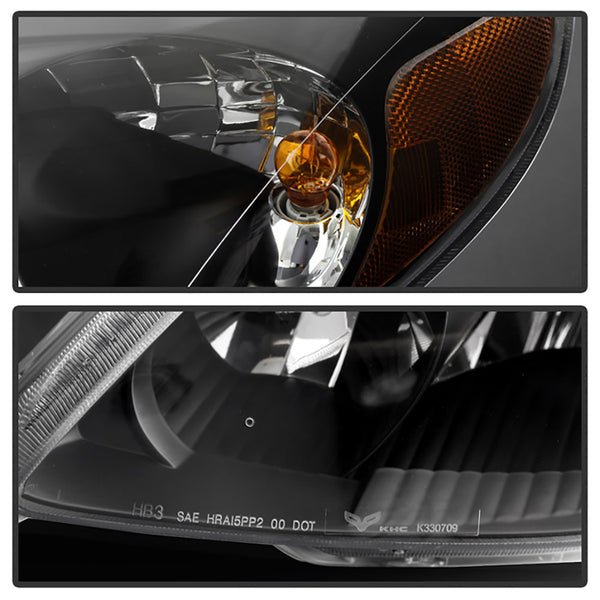 2003-2005 Toyota Matrix Black Headlight