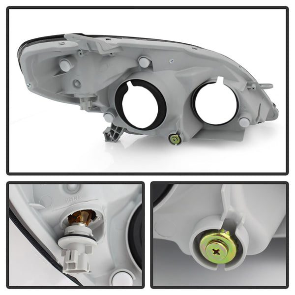 2003-2005 Toyota Matrix Black Headlight