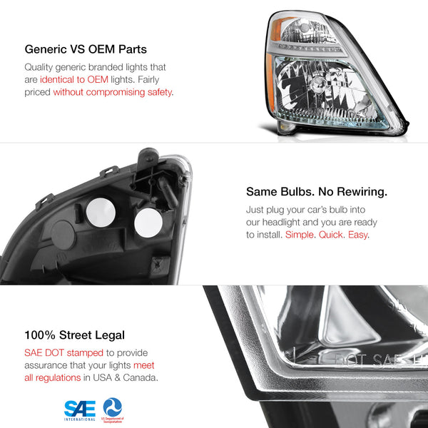 2005-2009 Toyota Prius Factory Style Headlight