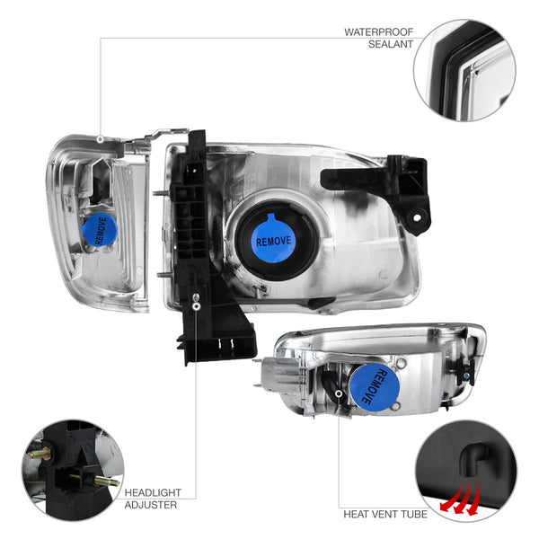 2001-2004 Toyota Tacoma Chrome Headlight