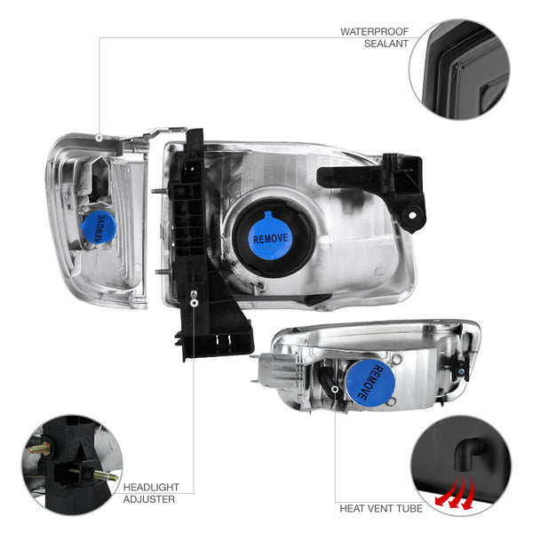 2001-2004 Toyota Tacoma Smoked Headlight