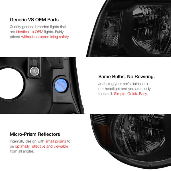 2005-2011 Toyota Tacoma Sinister Black Headlight