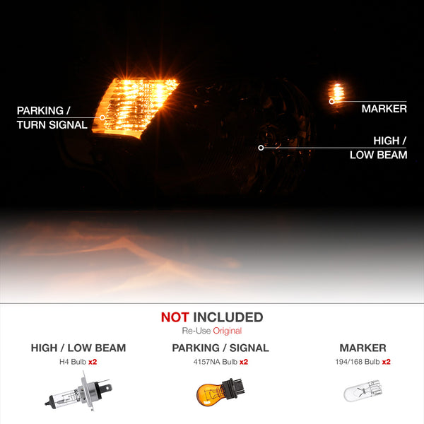 2012-2015 Toyota Tacoma Sinister Black Headlight