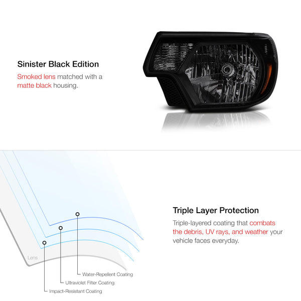 2012-2015 Toyota Tacoma Sinister Black Headlight