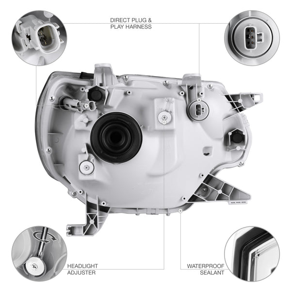 2012-2015 Toyota Tacoma Chrome Headlight