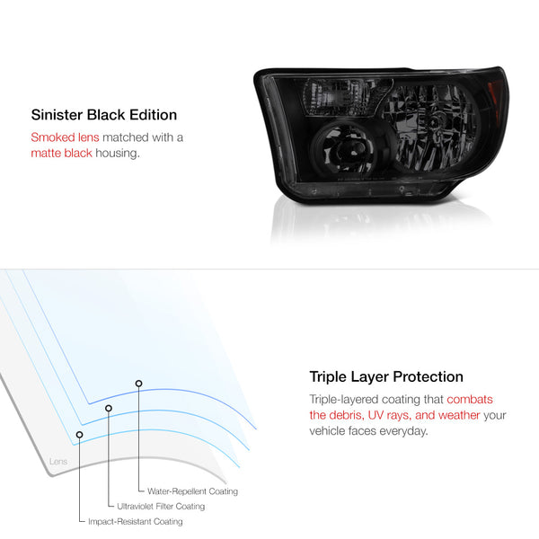 2007-2013 Toyota Tundra Sinister Black Headlight