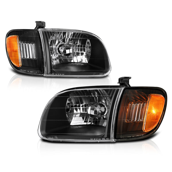 2000-2004 Toyota Tundra Black Headlight