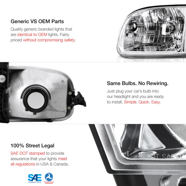 2000-2004 Toyota Tundra Chrome Headlight