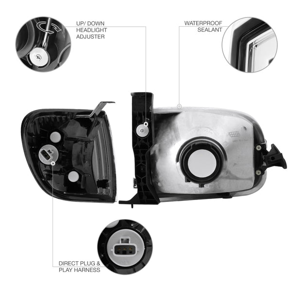 2000-2004 Toyota Tundra Chrome Headlight