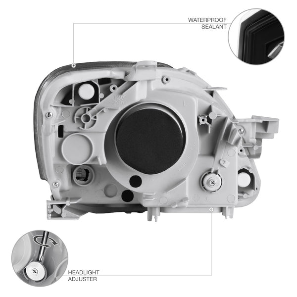 2007-2011 Toyota Yaris Black Headlight