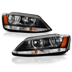 2011-2014 Volkswagen Jetta Black Headlight