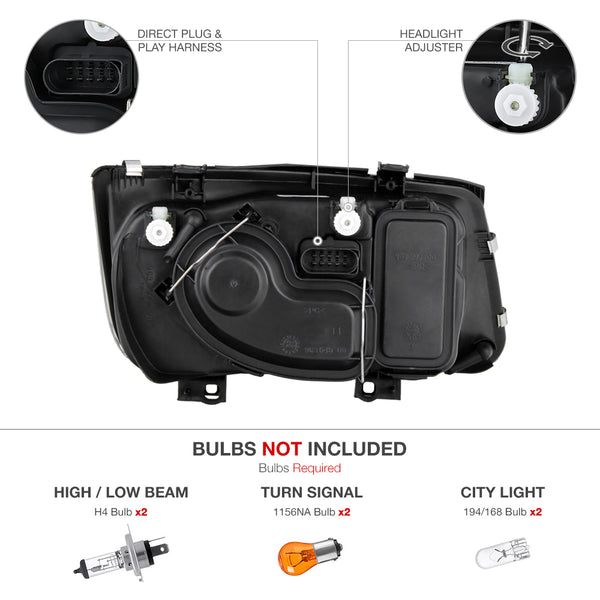 1999-2005 Volkswagen MK4 Jetta Chrome Headlight