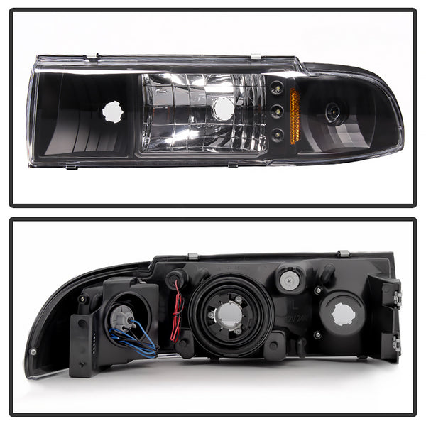 1991-1996 Chevrolet Caprice Black Headlight