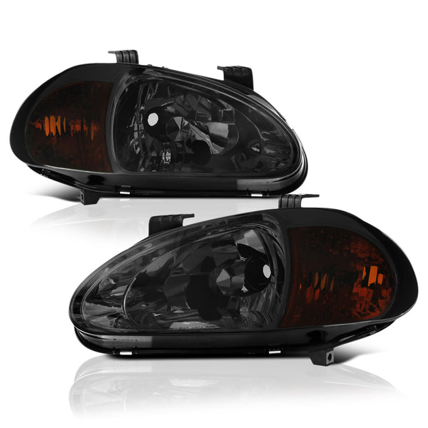 1993-1997 Honda Civic Del Sol Smoked Headlight