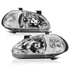 1993-1997 Honda Civic Del Sol Chrome Headlight