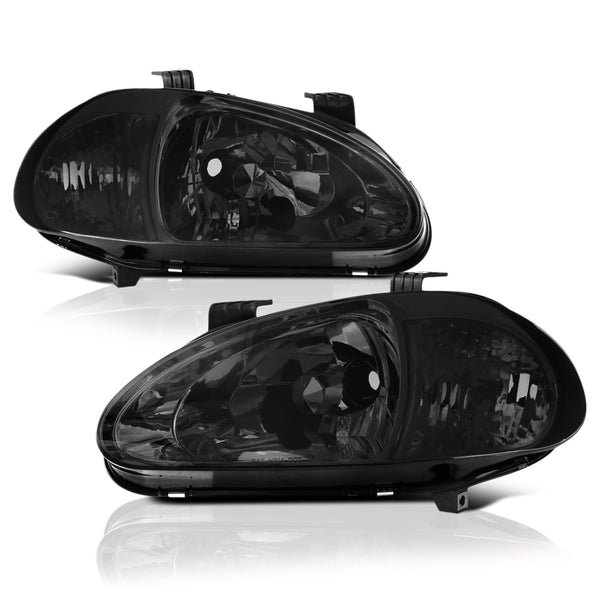 1993-1997 Honda Civic Del Sol Smoked Headlight