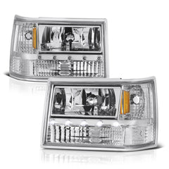 1993-1998 Jeep Grand Cherokee Chrome Headlight