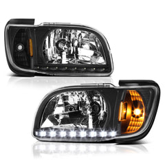 2001-2004 Toyota Tacoma Black Headlight