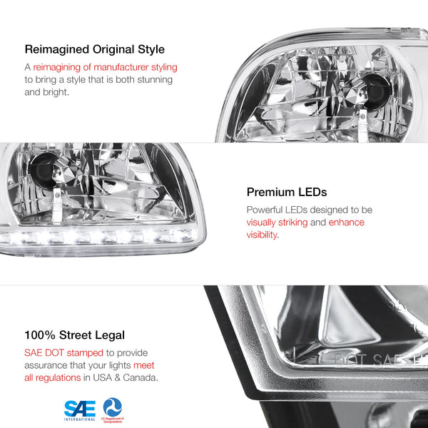 2001-2004 Toyota Tacoma Chrome Headlight