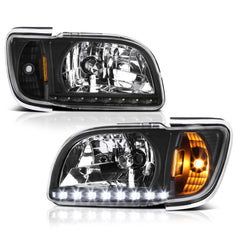 2001-2004 Toyota Tacoma Black Headlight