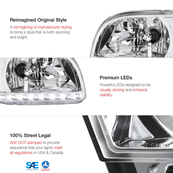 2001-2004 Toyota Tacoma Chrome Headlight