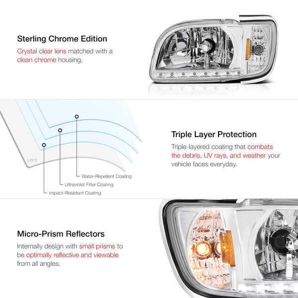 2001-2004 Toyota Tacoma Chrome Headlight