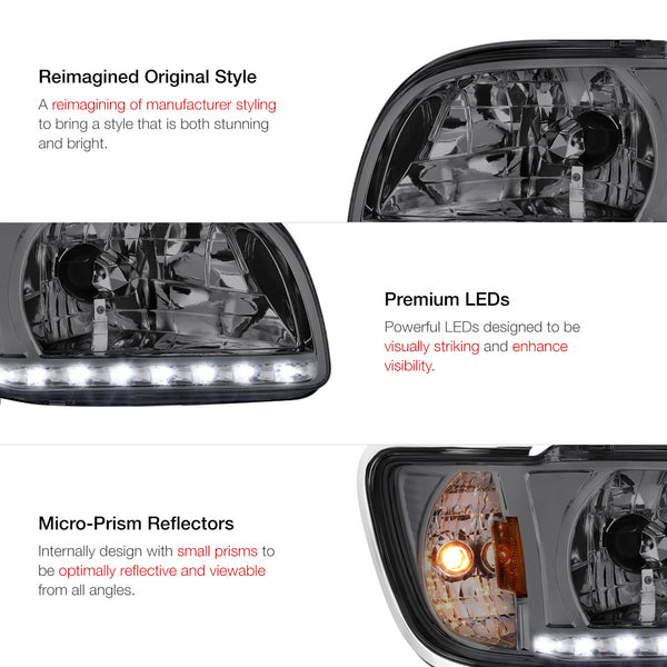 2001-2004 Toyota Tacoma Smoked Headlight