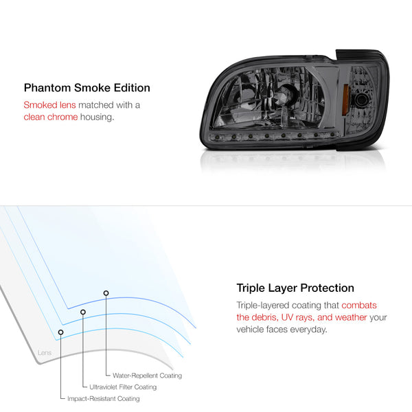 2001-2004 Toyota Tacoma Smoked Headlight