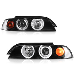 1997-2003 BMW E39 5-Series Black Headlight