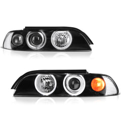 1997-2003 BMW E39 5-Series Black Headlight