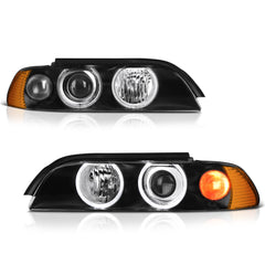 1997-2003 BMW E39 5-Series Black Headlight