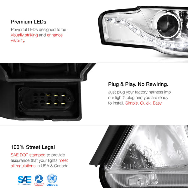 2005.5-2008 Audi A4 | S4 | RS4 Chrome Headlight