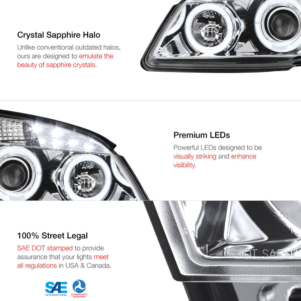 2005-2010 Chevrolet Cobalt Chrome Headlight