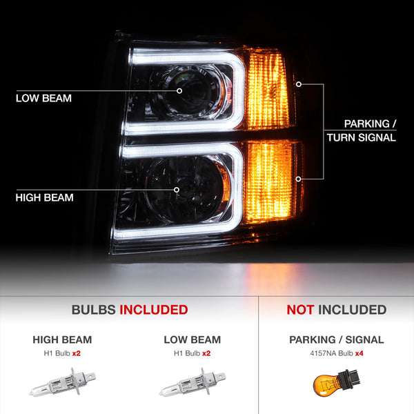 2007-2013 Chevrolet Silverado 1500 Chrome Headlight