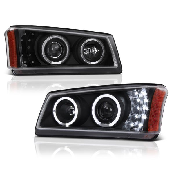 2003-2006 Chevrolet Silverado 1500 | 2500 | 3500 Black Headlight