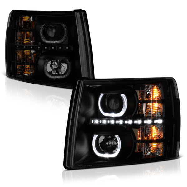 2007-2013 Chevrolet Silverado 1500 Sinister Black Headlight