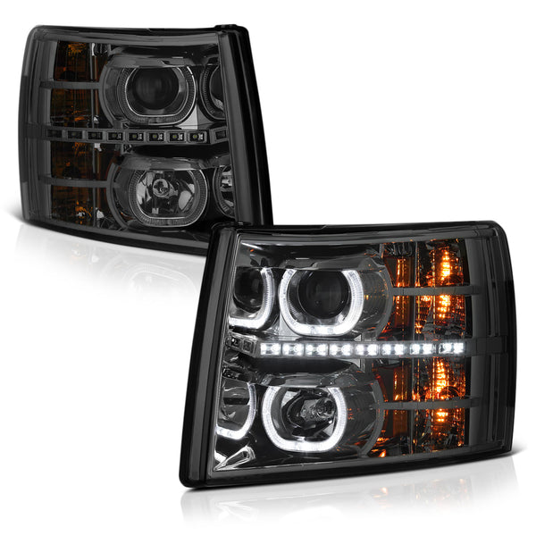 2007-2013 Chevrolet Silverado 1500 Smoked Headlight