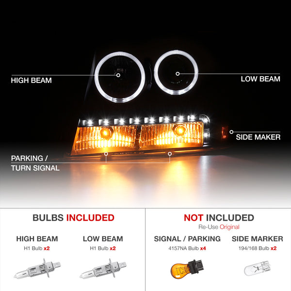 2007-2014 Chevrolet Suburban 1500 | 2500 Black Headlight