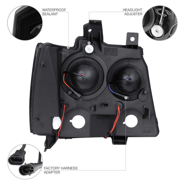 2007-2014 Chevrolet Suburban 1500 | 2500 Sinister Black Headlight