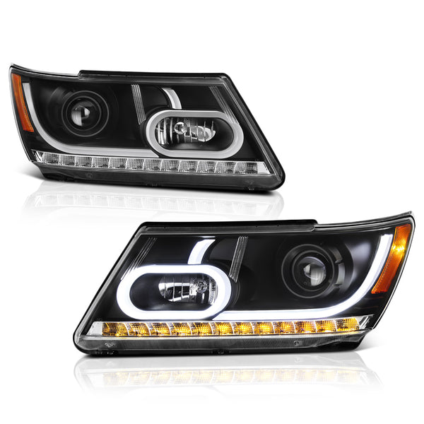 2009-2017 Dodge Journey Black Headlight