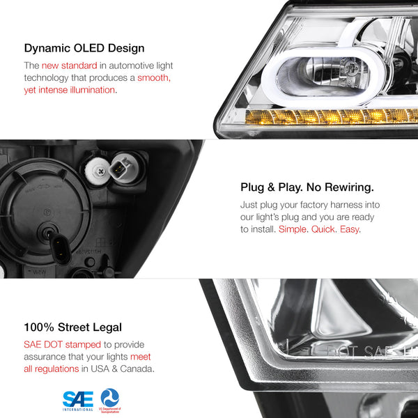 2009-2017 Dodge Journey Chrome Headlight