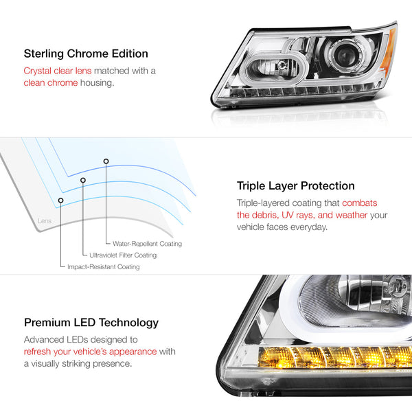 2009-2017 Dodge Journey Chrome Headlight