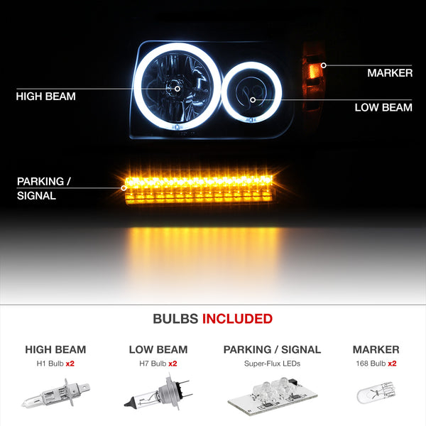 2007-2011 Dodge Nitro Black Headlight