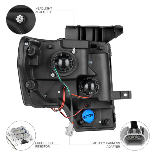 2009-2014 Ford F-150 Smoked Headlight